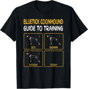 Bluetick Coonhound Guide to Training Dog Obedience T-Shirt - T-Shirt | Black