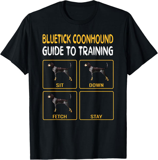 Bluetick Coonhound Guide to Training Dog Obedience T-Shirt - T-Shirt | Black