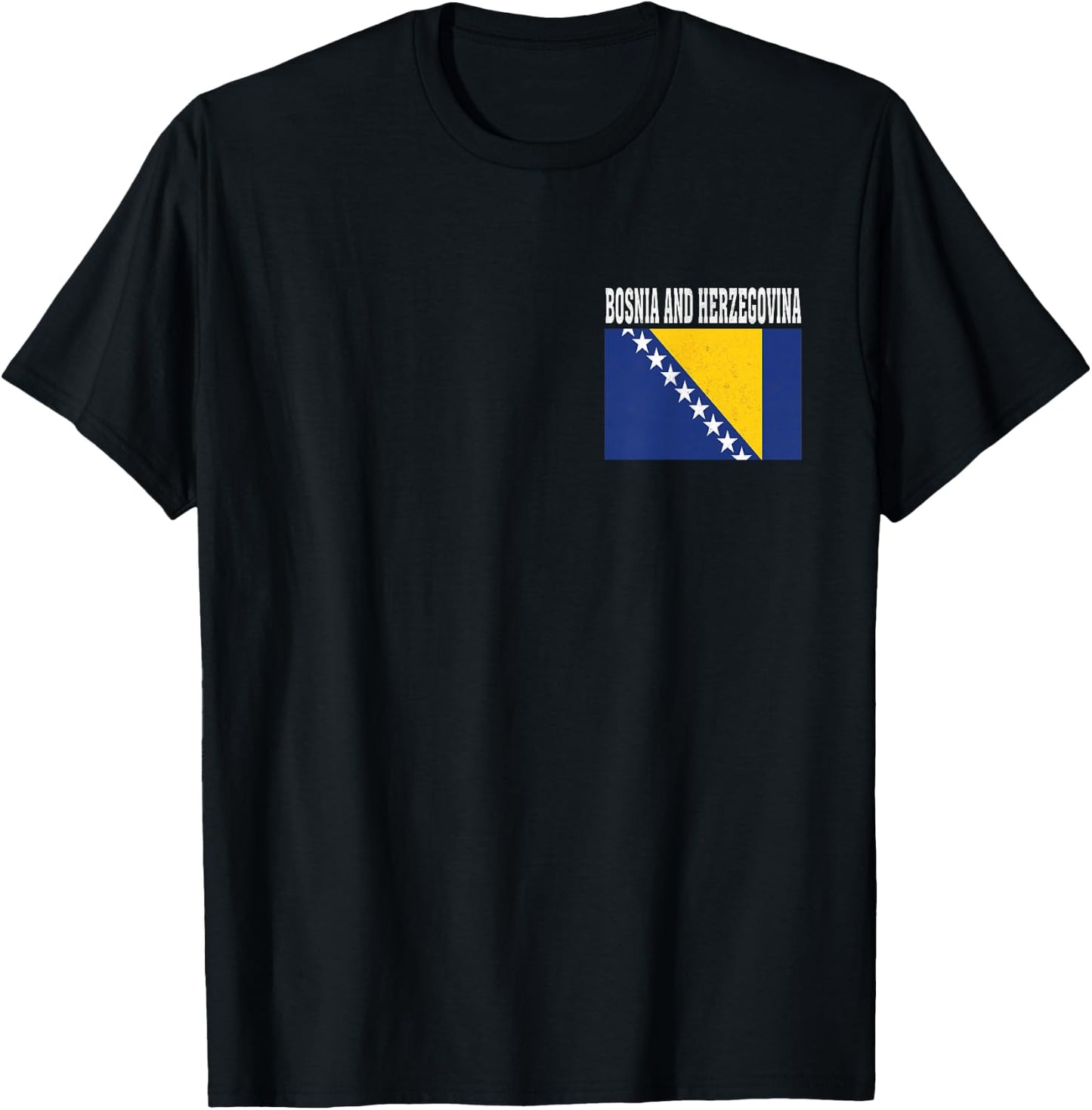 Bosnia and Herzegovina Flag Patriotic National Souvenir T-Shirt - T-Shirt | Black