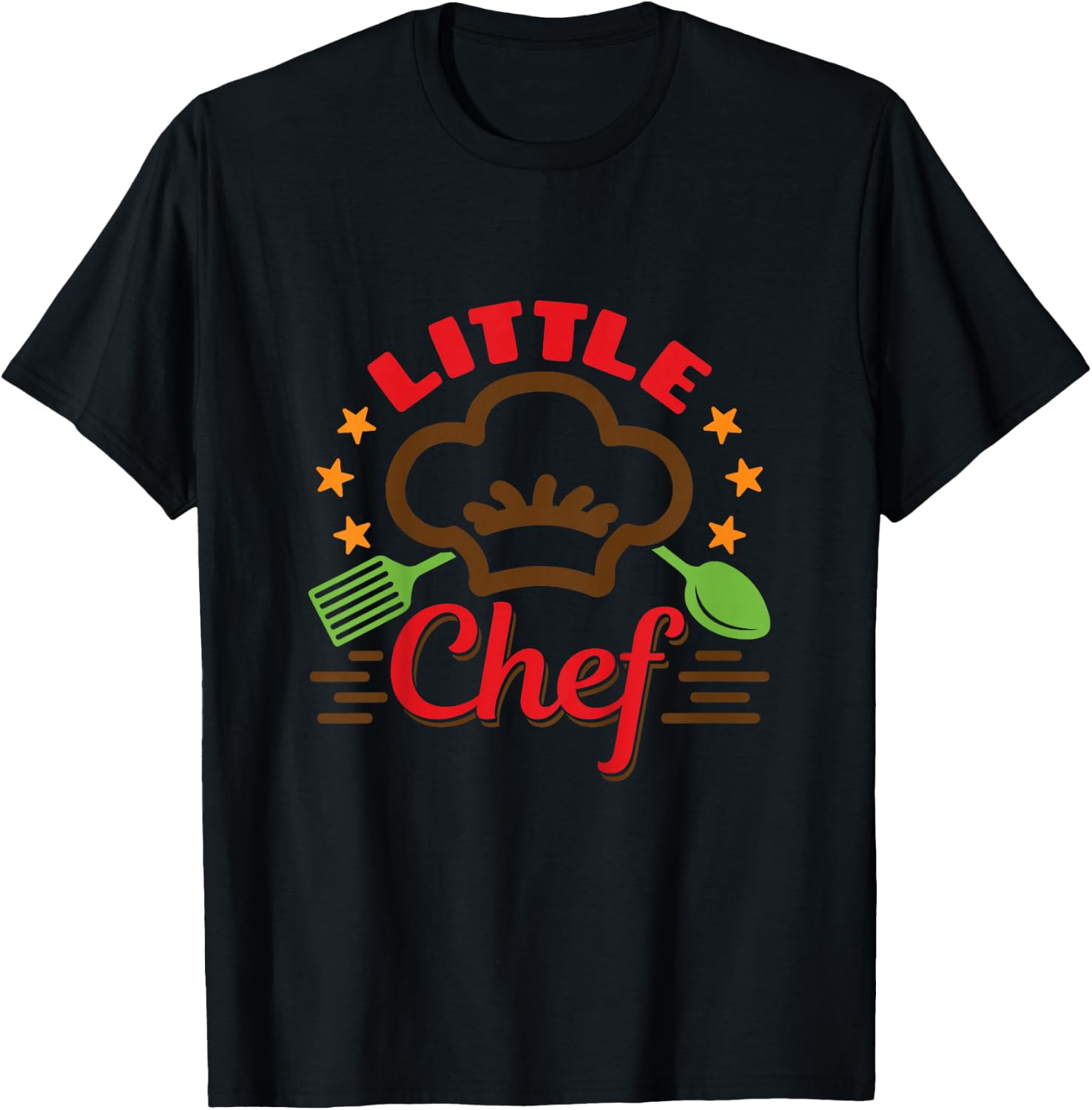 Little Chef Cooking Cook Cute Boy Girl Toddler T-Shirt - T-Shirt | Black