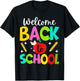 Welcome Back to School 2024 Cute Teachers Students First Day T-Shirt - T-Shirt | Black