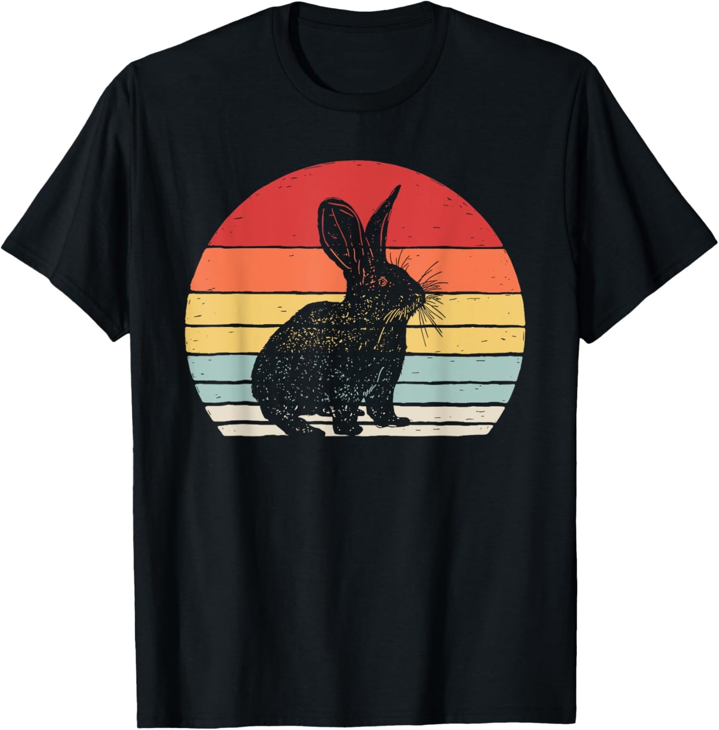 Vintage Retro Rabbit T-Shirt - T-Shirt | Black