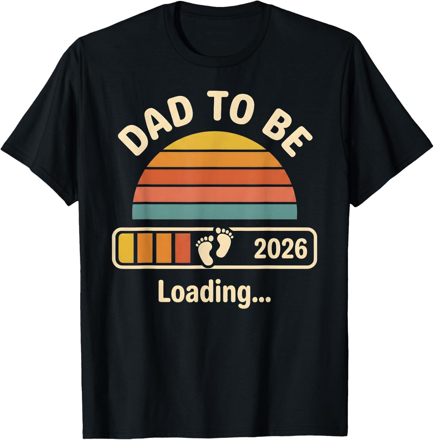 Dad Est 2026 Expect Baby 2026 First Time Dad Daughter T-Shirt - T-Shirt | Black