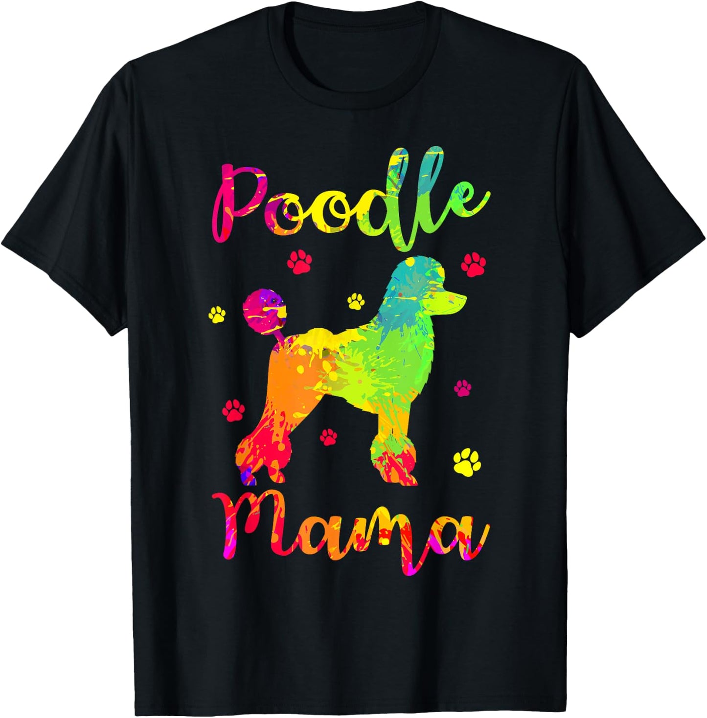Poodle Mama Dog Breeders Pet Water Retriever Mother's Day T-Shirt - T-Shirt | Black