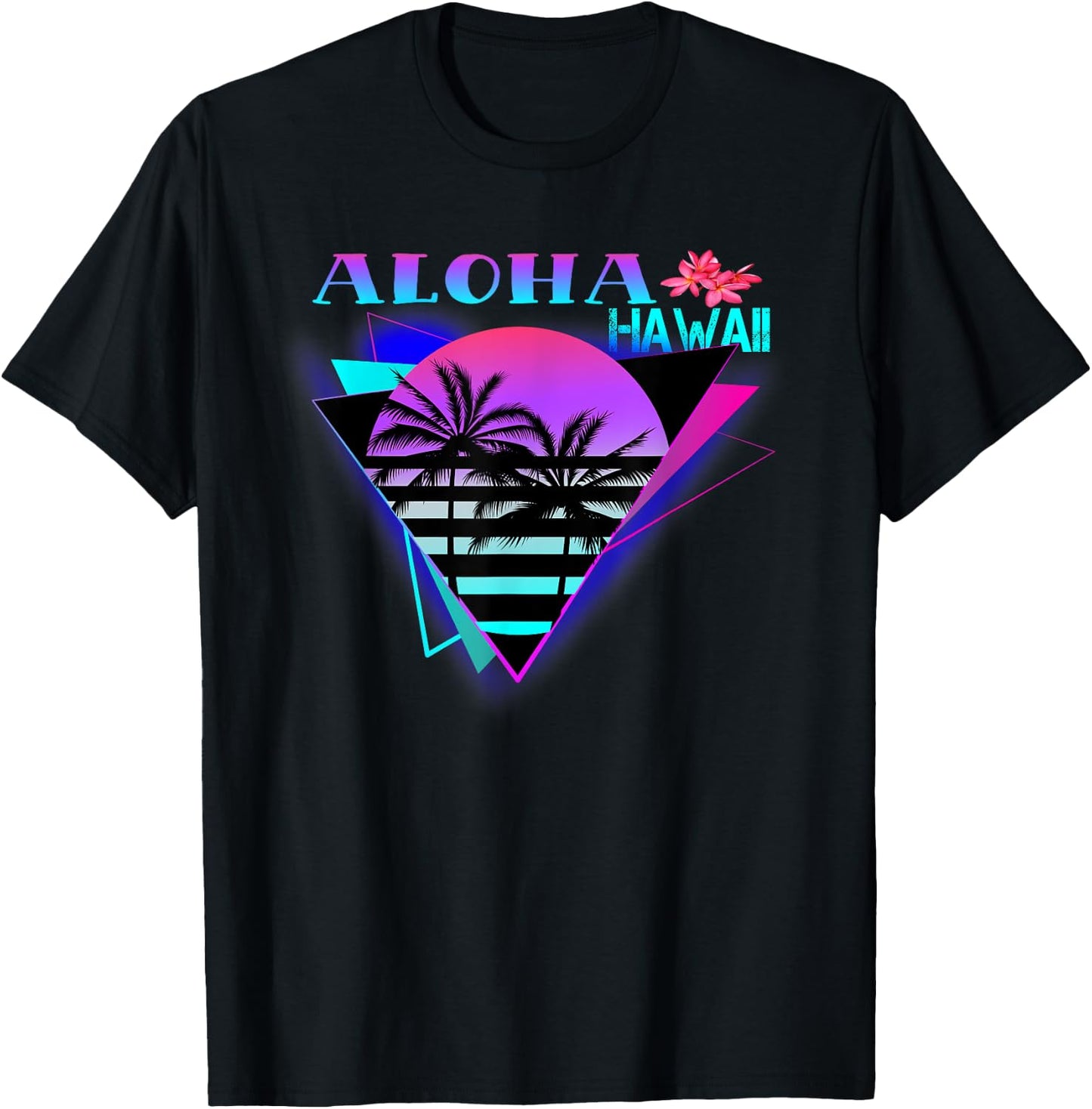 Aloha Hawaii Island Palm Beach Men Women T-Shirt - T-Shirt | Black