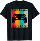 Funny Honeymoon Men's Level Up To Husband Just Married T-Shirt - T-Shirt | Black