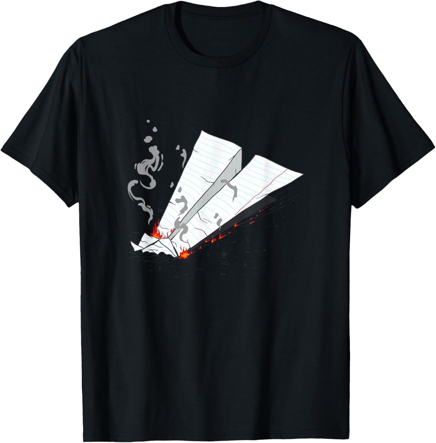 Paper Plane Crash T-Shirt - T-Shirt | Black