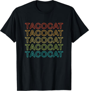 Vintage Taco Cat Shirt Tacocat Men Women Youth Kids T-Shirt - T-Shirt | Black