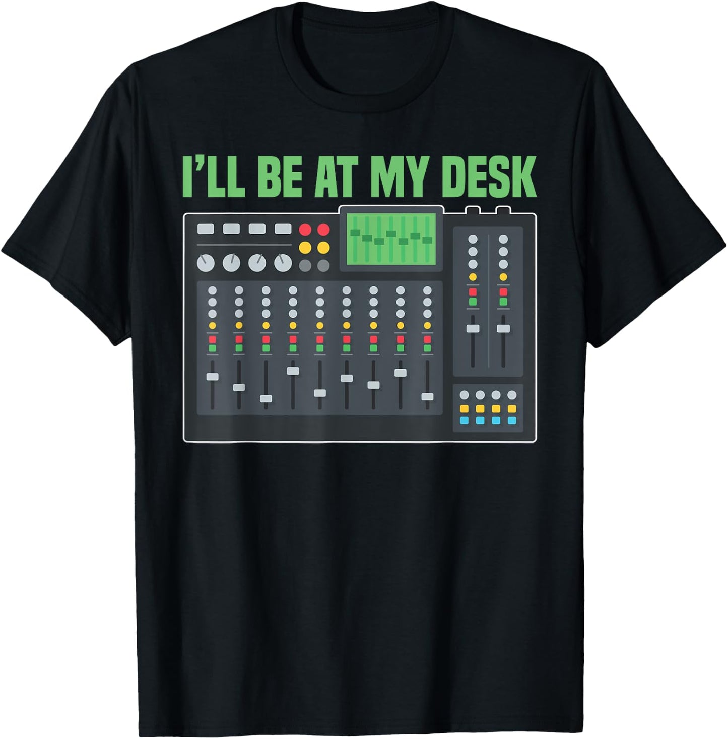 Sound Mixer Audio Engineer Mixing Board T-Shirt - T-Shirt | Black