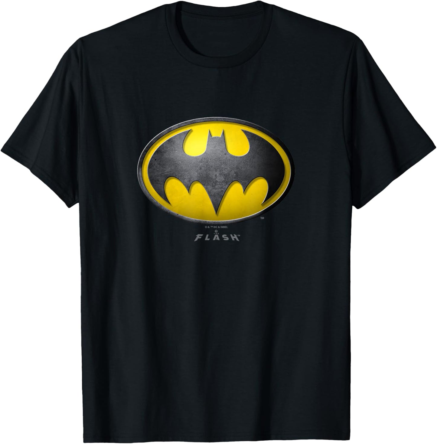 The Flash Movie Batman Logo Black and Yellow T-Shirt - T-Shirt | Black