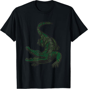 Military Alligator Camo Crocodile Veteran T-Shirt - T-Shirt | Black