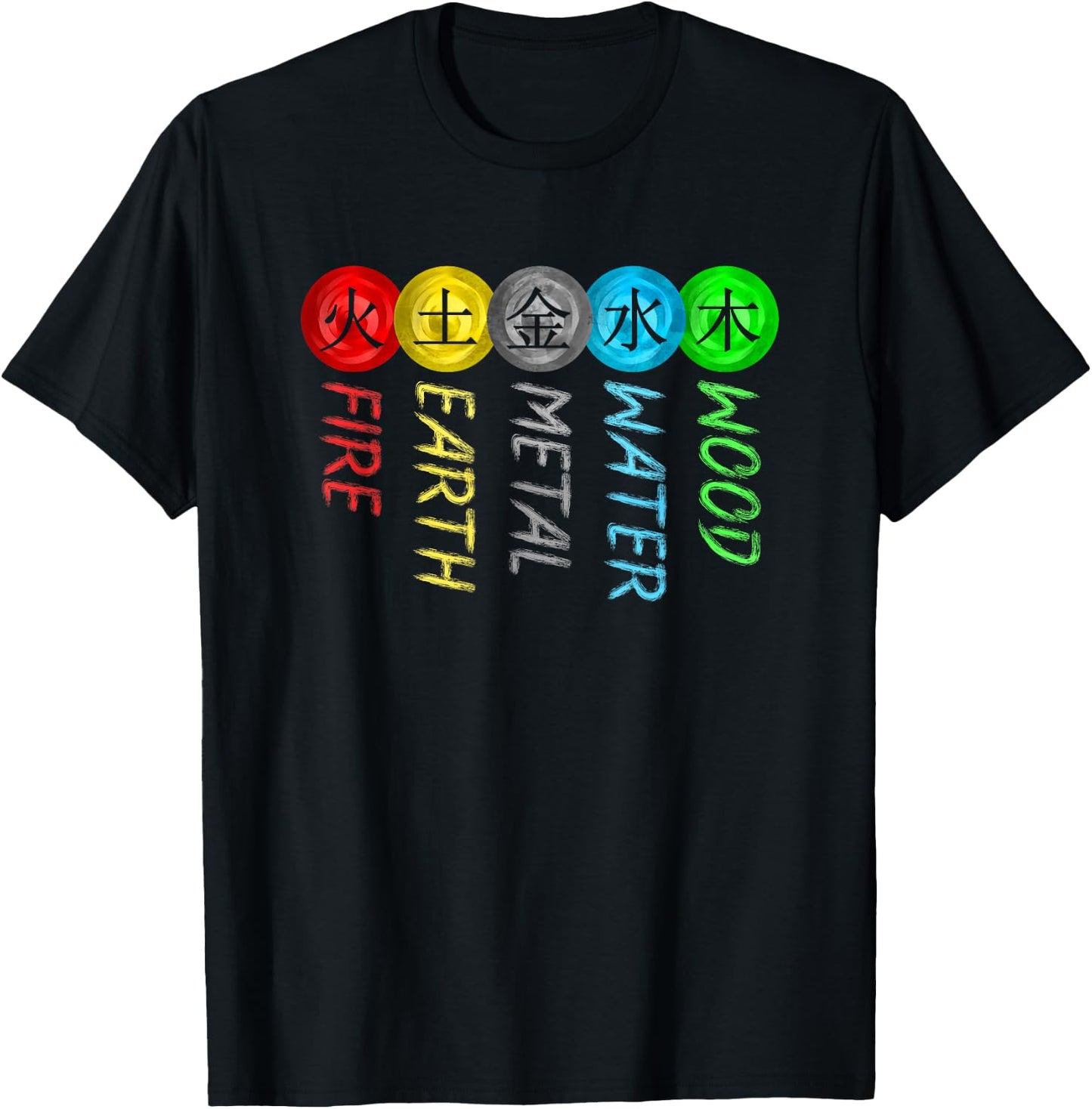 5 Elements - Qigong Tradition T-Shirt - T-Shirt | Black