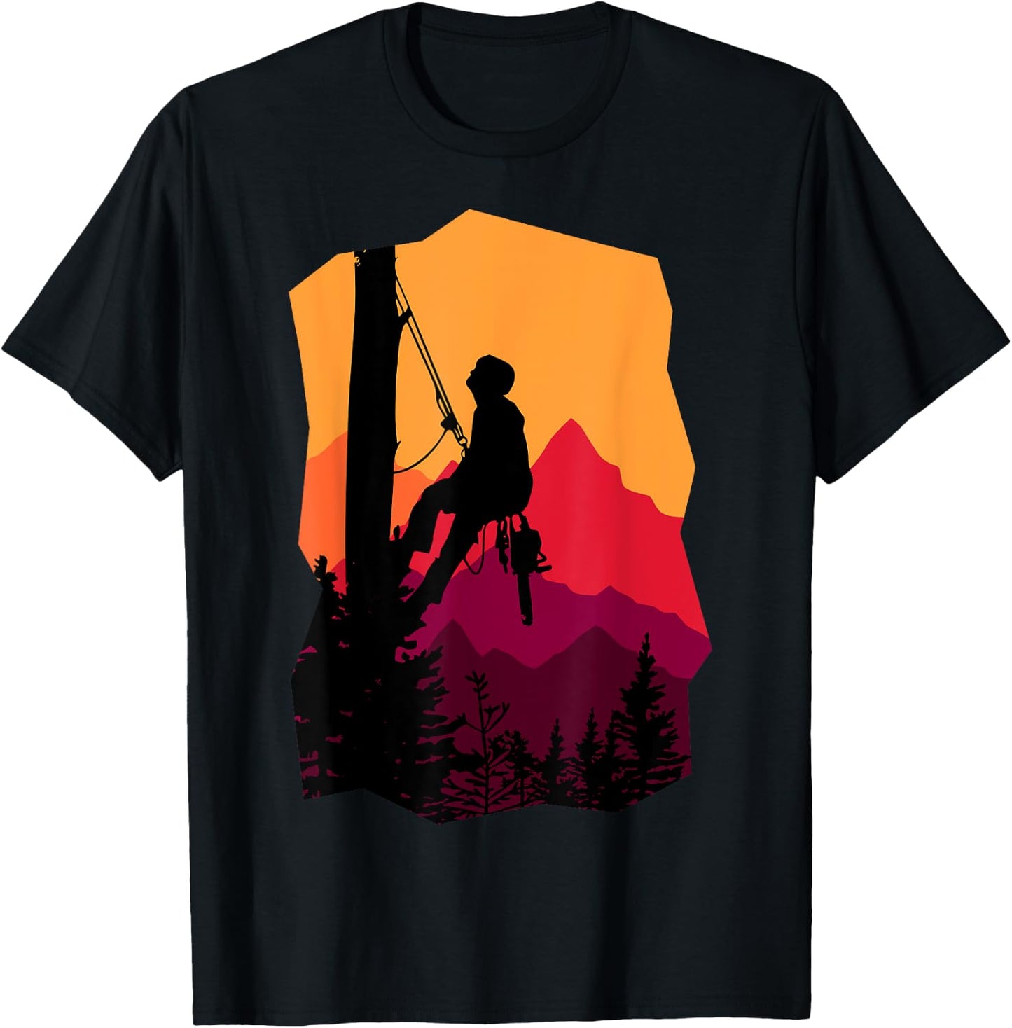 Cool Arborist Tree Surgeon Apparel Arborist Arboriculturist Tree Surgeon Retro Graphic Black -Youth Small T-Shirt - T-Shirt | Black