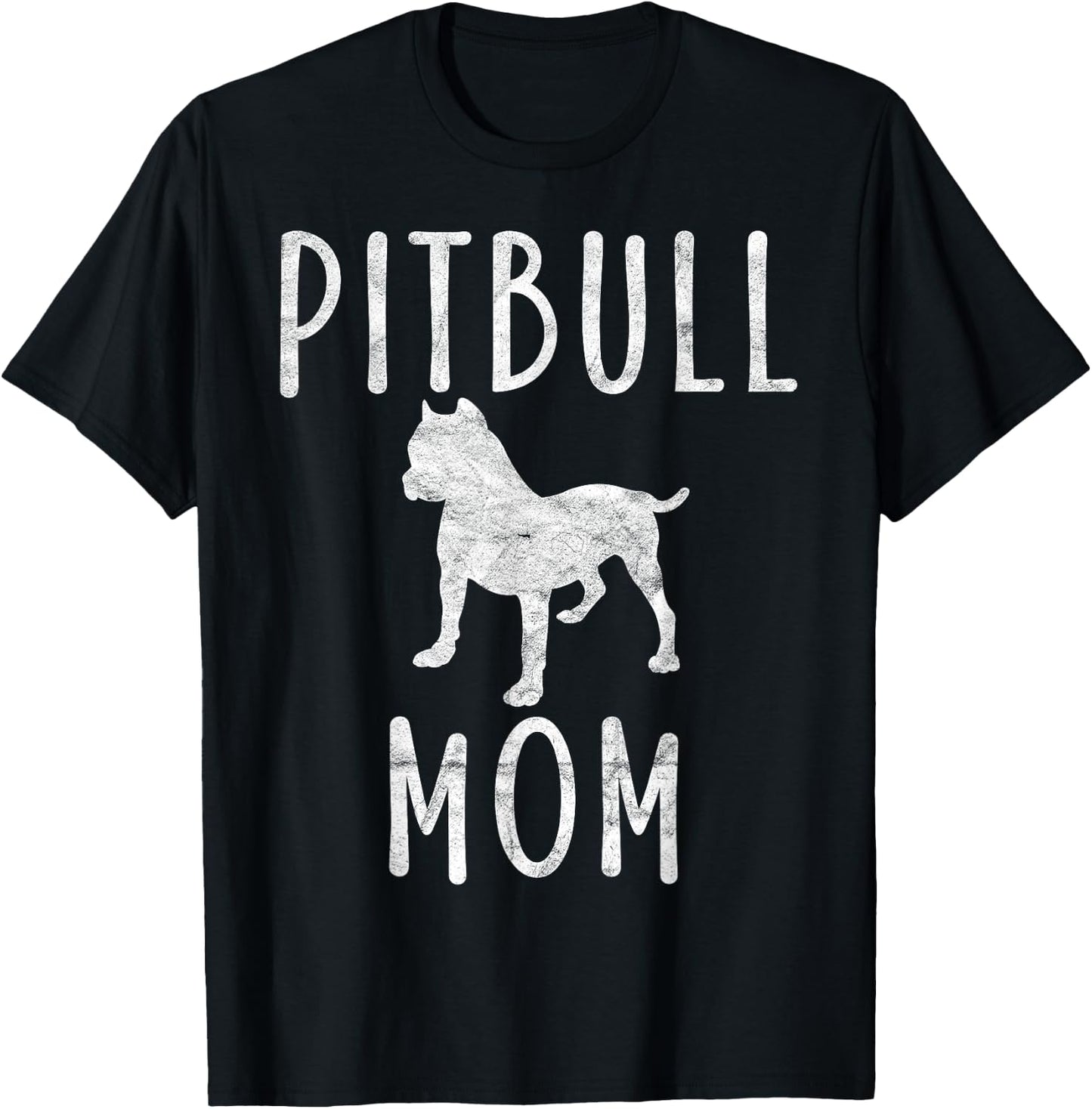 Vintage Pitbull Mom Gift Dog Owner Pet Mother Pit bull Mama Men Women Girls Kids T-Shirt - T-Shirt | Black