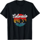 Colorado State Mountain Outdoor Vacation Retro T-Shirt - T-Shirt | Black