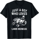 Cool Lawn Mower Design For Boys Kids Men Lawn Mowing Lovers T-Shirt - T-Shirt | Black