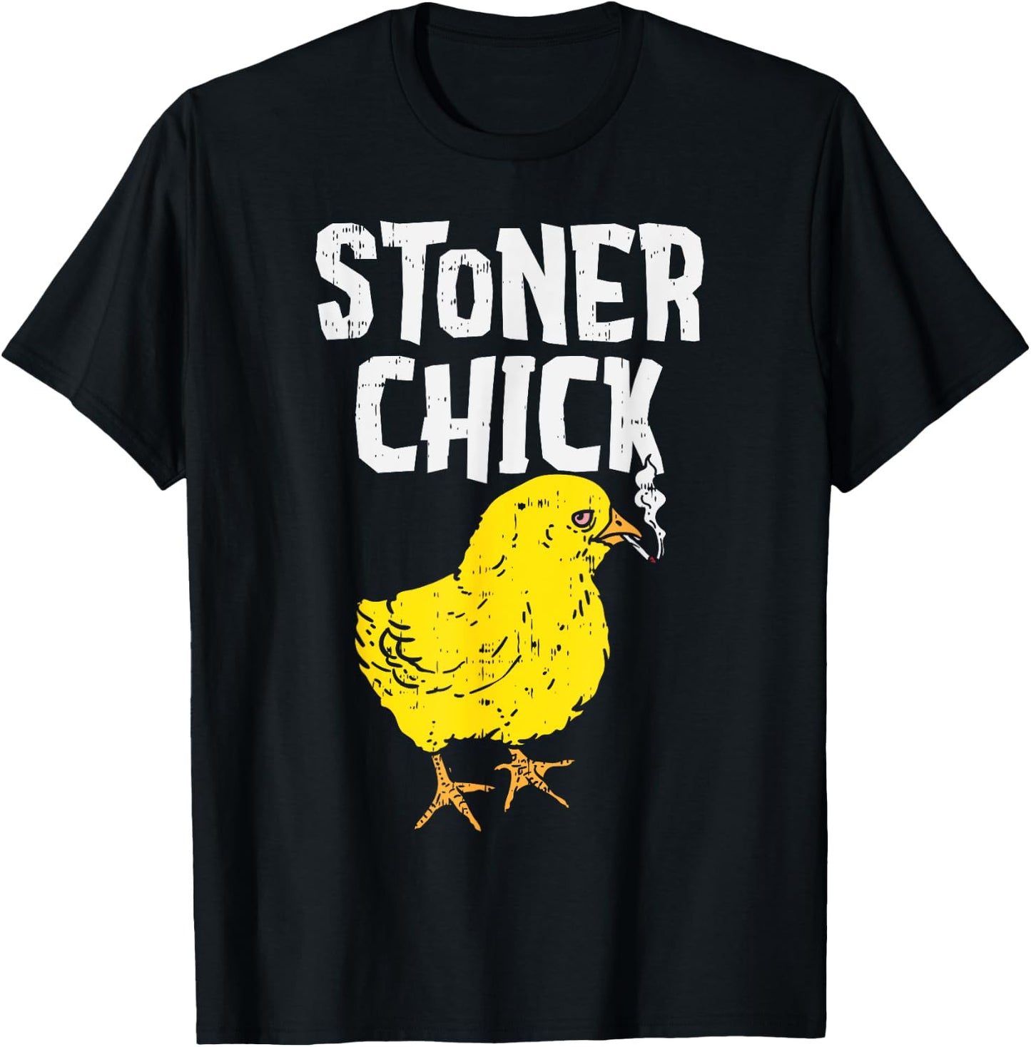 Stoner Chick Funny Weed 420 THC Cannabis Pun Women Gift T-Shirt - T-Shirt | Black
