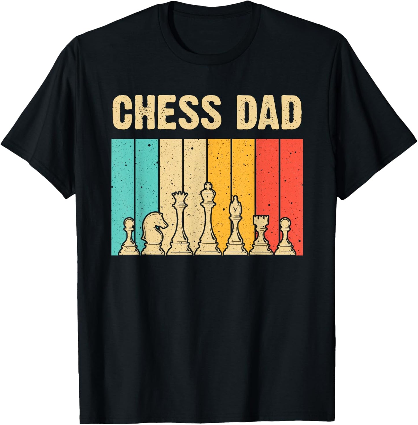 Cool Chess Lover Art For Dad Men Father Novelty Chess Player T-Shirt - T-Shirt | Black