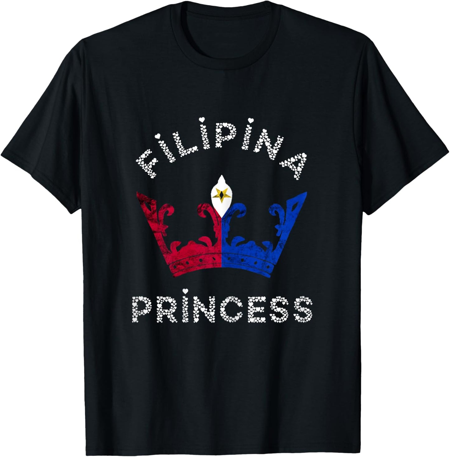 Philippines Filipina Princess Crown Pinay Filipino Pride T-Shirt - T-Shirt | Black