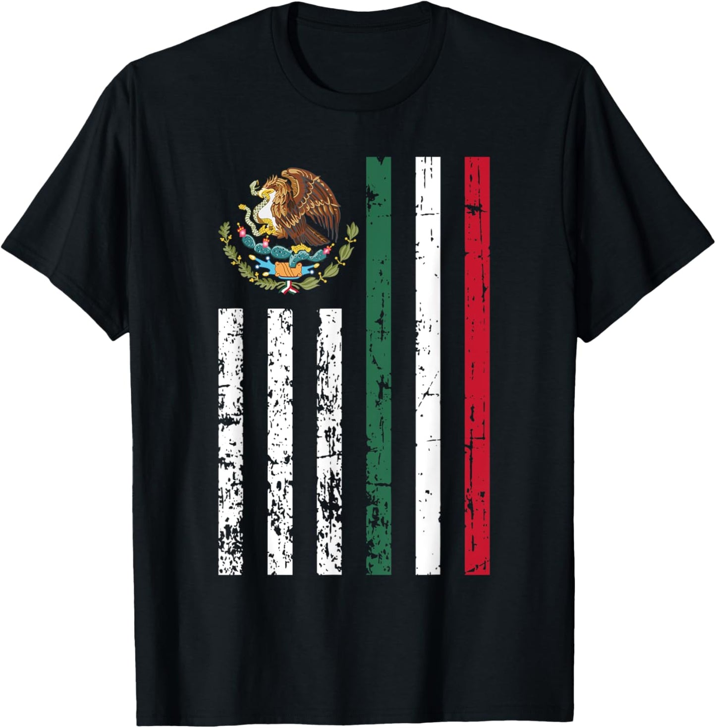 Half Mexican Half American Flag Cinco De Mayo Cool Patriotic T-Shirt - T-Shirt | Black