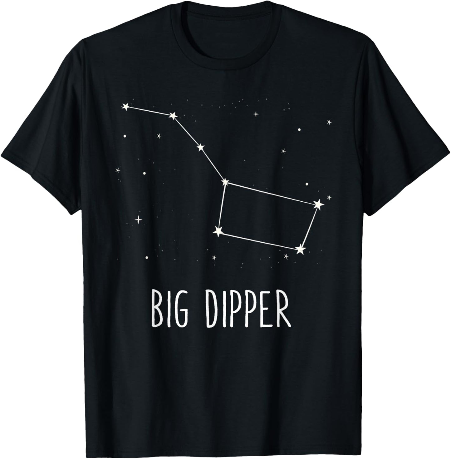 Big Dipper Constellation Cute Space Stargazing Gift T-Shirt - T-Shirt | Black