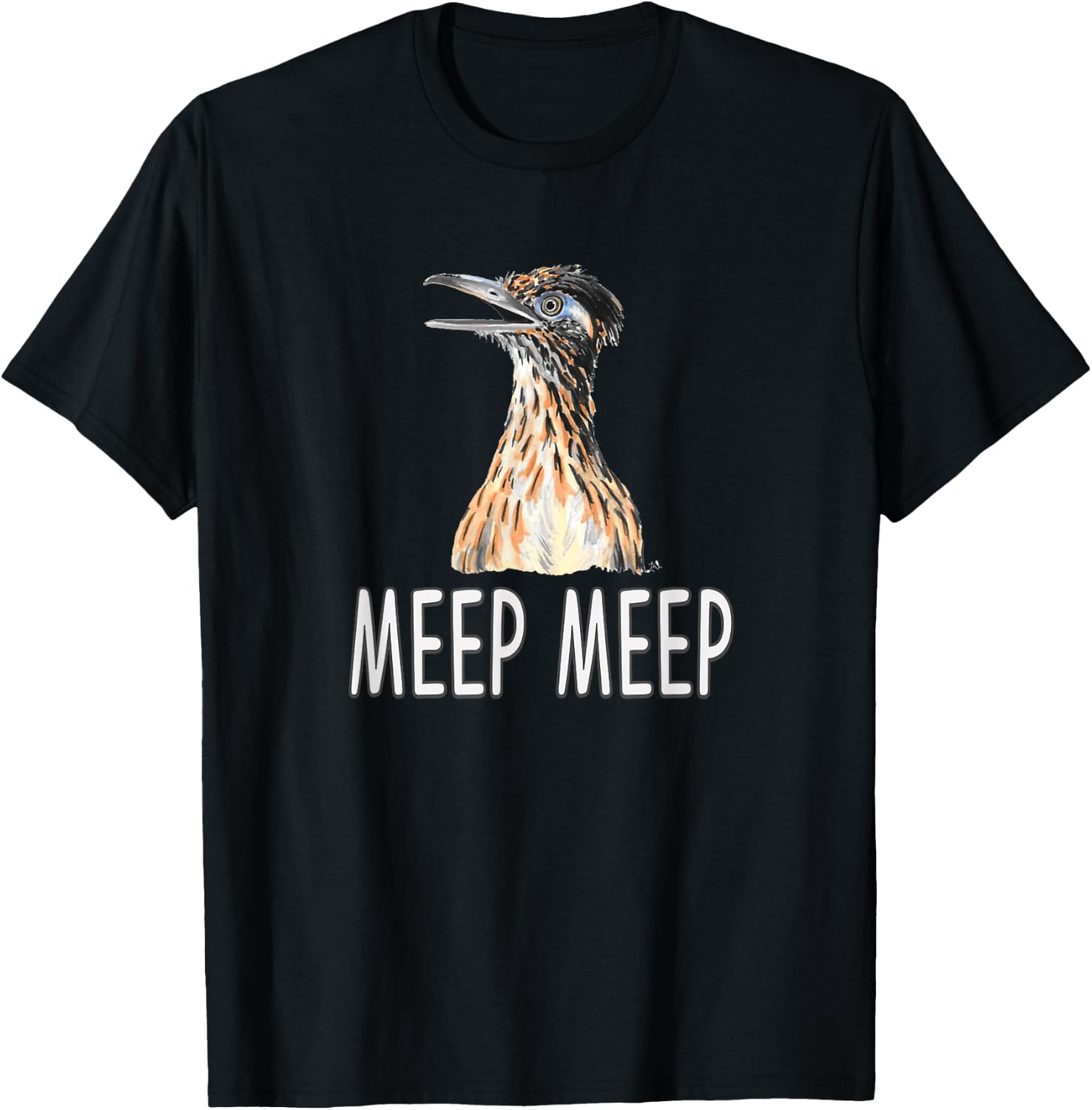 Meep Roadrunner Bird Beep T-Shirt - T-Shirt | Black