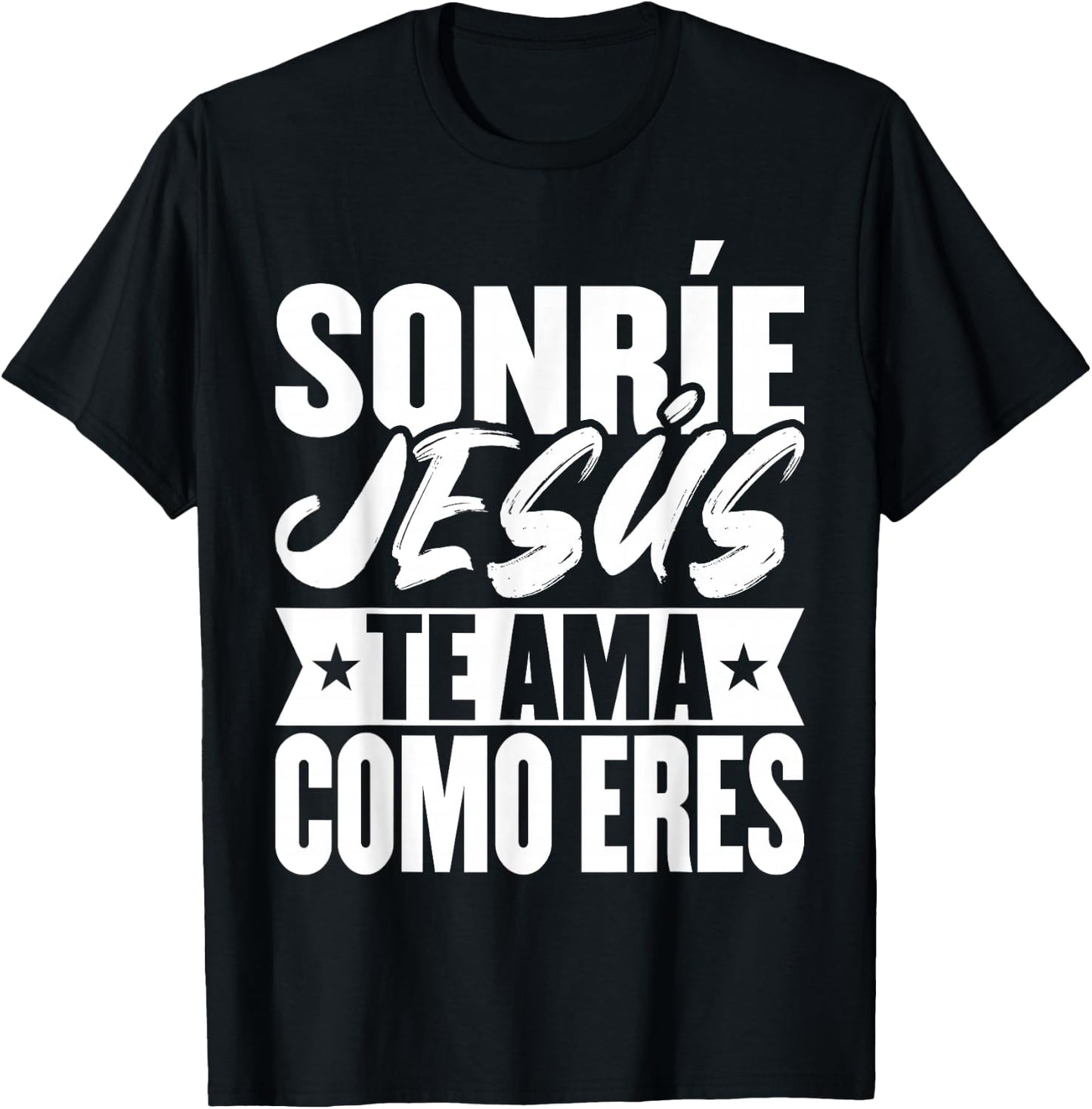 Camisetas Cristianas En Espanol Frases Biblia Jesús Te AMa T-Shirt - T-Shirt | Black