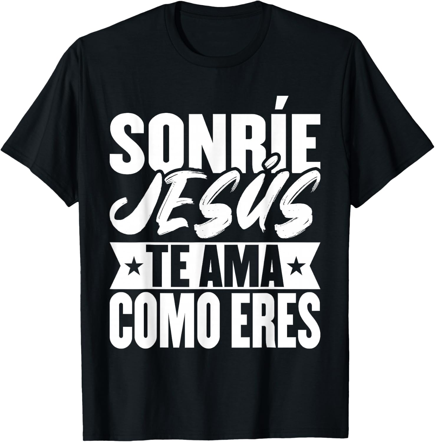 Camisetas Cristianas En Espanol Frases Biblia Jesús Te AMa T-Shirt - T-Shirt | Black