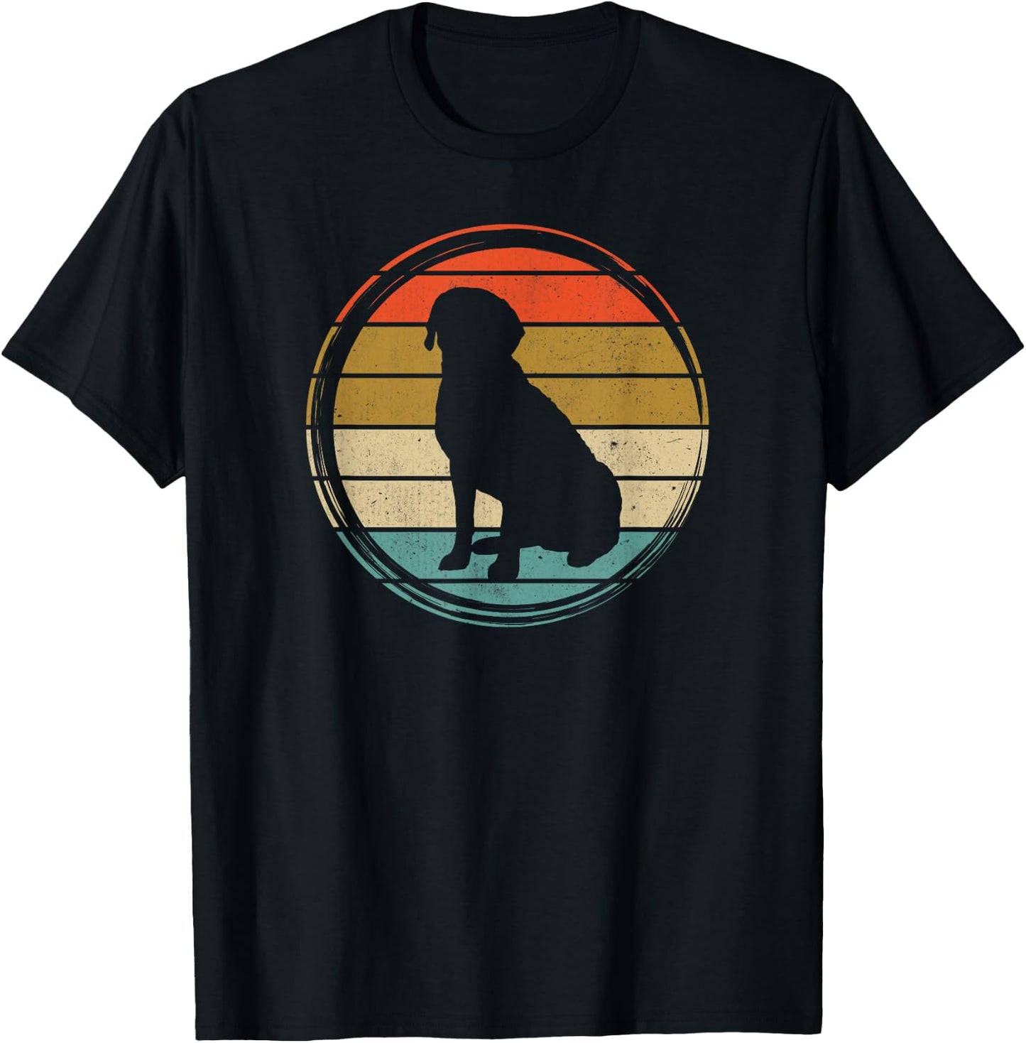 Black Yellow Chocolate Lab Vintage Labrador Men Women Kids T-Shirt - T-Shirt | Black