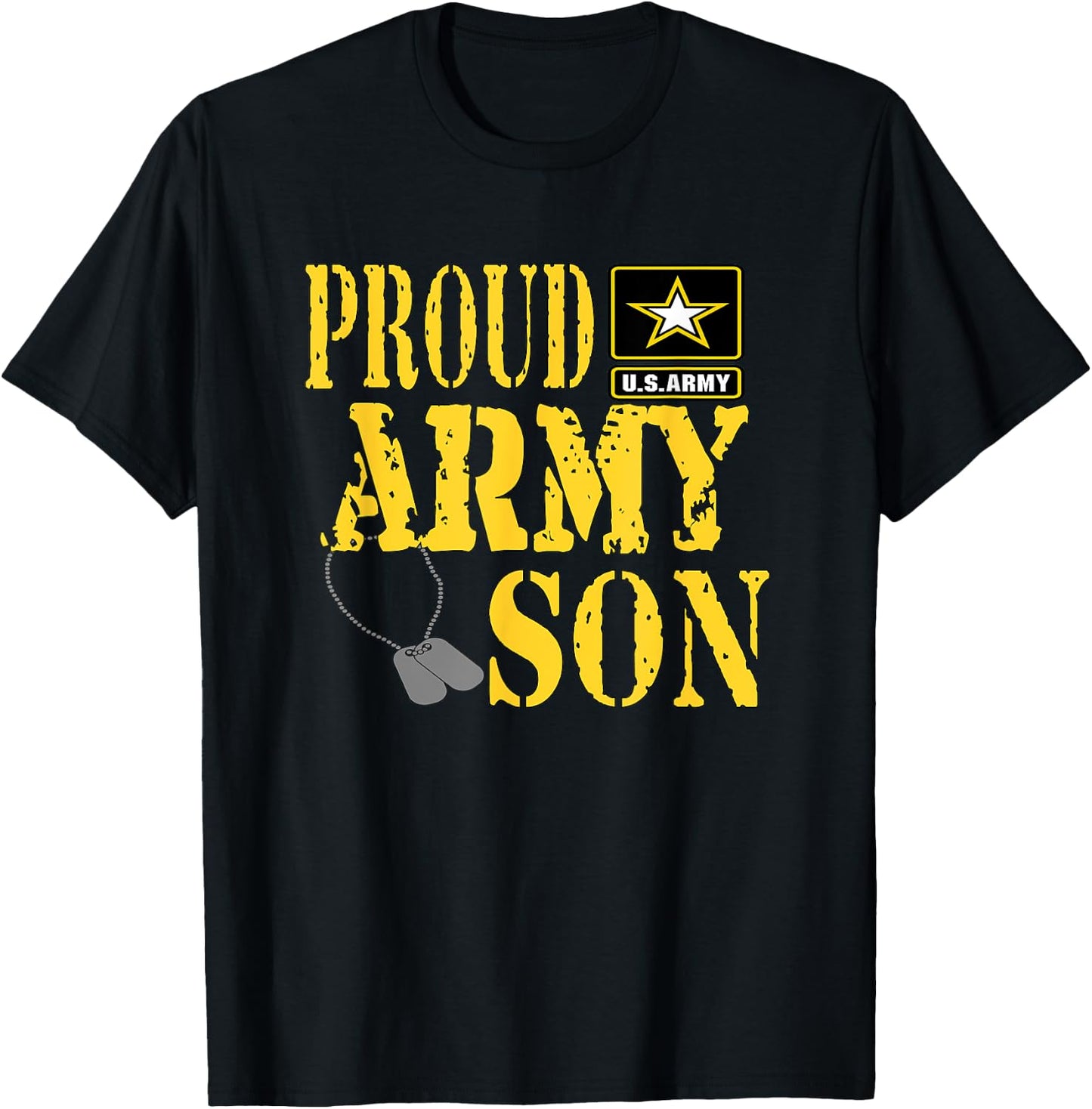 Proud Army Son Military Pride T-Shirt - T-Shirt | Black