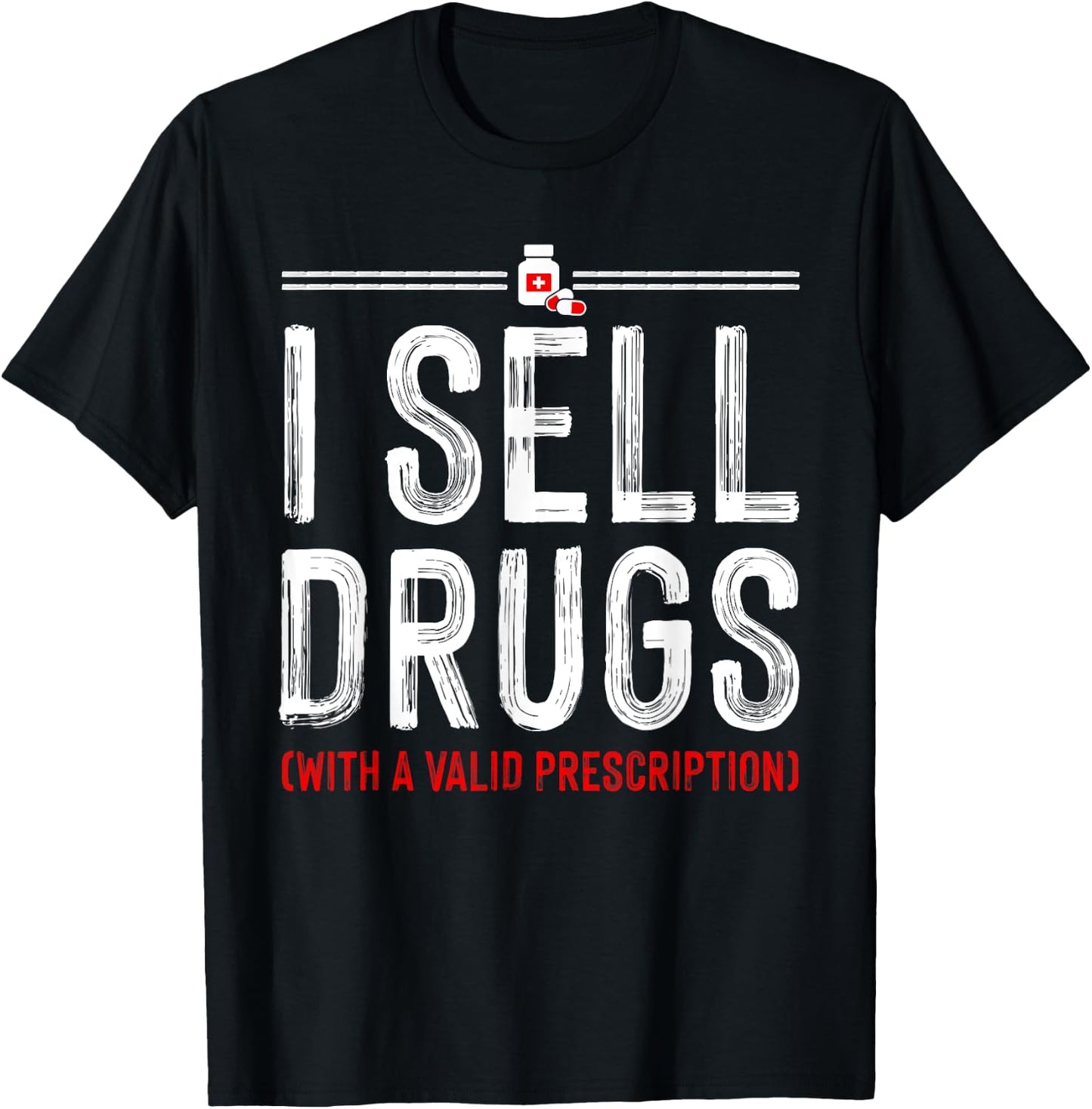 Funny Drug Design Pharmacist Men Women Pharmacy Technician T-Shirt - T-Shirt | Black