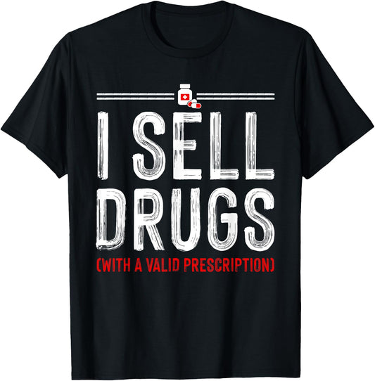 Funny Drug Design Pharmacist Men Women Pharmacy Technician T-Shirt - T-Shirt | Black
