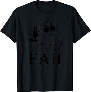 Jolly As Fah La La La Santa Christmas T-Shirt - T-Shirt | Black