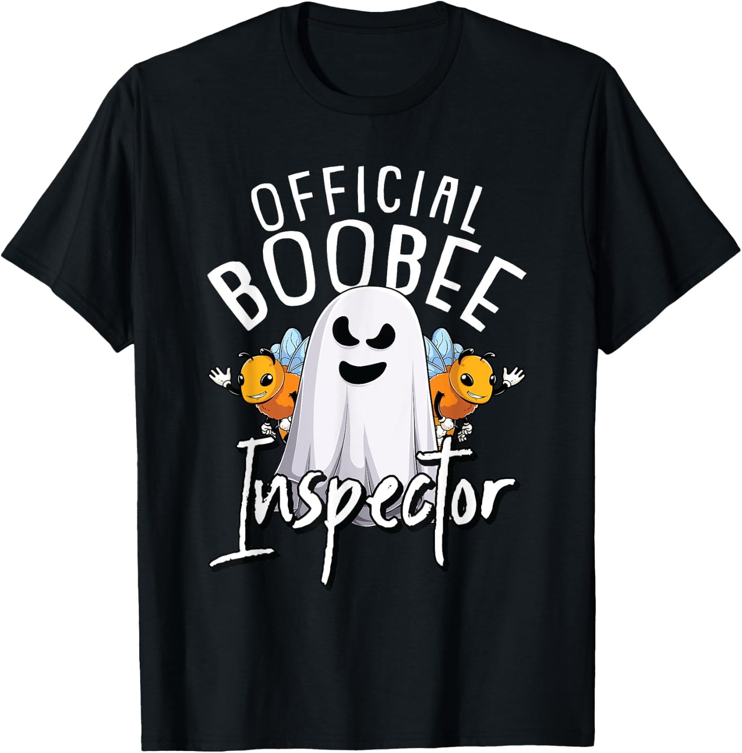 Boo-Bee Inspector Lazy DIY Halloween Costume Funny Ghost T-Shirt - T-Shirt | Black