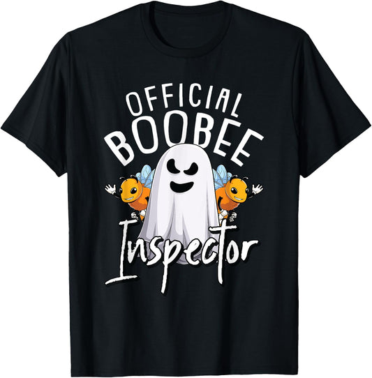Boo-Bee Inspector Lazy DIY Halloween Costume Funny Ghost T-Shirt - T-Shirt | Black