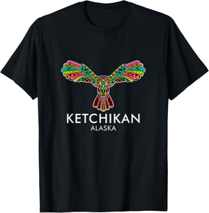 Ketchikan Alaska Totem Pole Vacation Souvenir Men Women T-Shirt - T-Shirt | Black