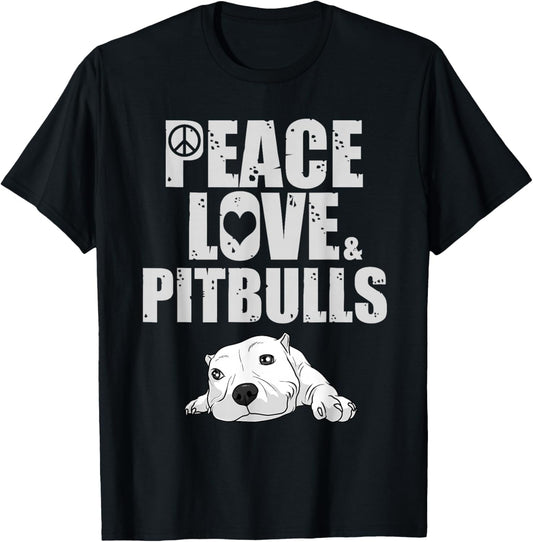 Funny Pitbull Rescue Adoption Men Women Boys Girls Gift T-Shirt - T-Shirt | Black