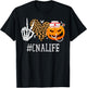 CNA Certified Nursing Assistant Peace Love Pumpkin Halloween T-Shirt - T-Shirt | Black