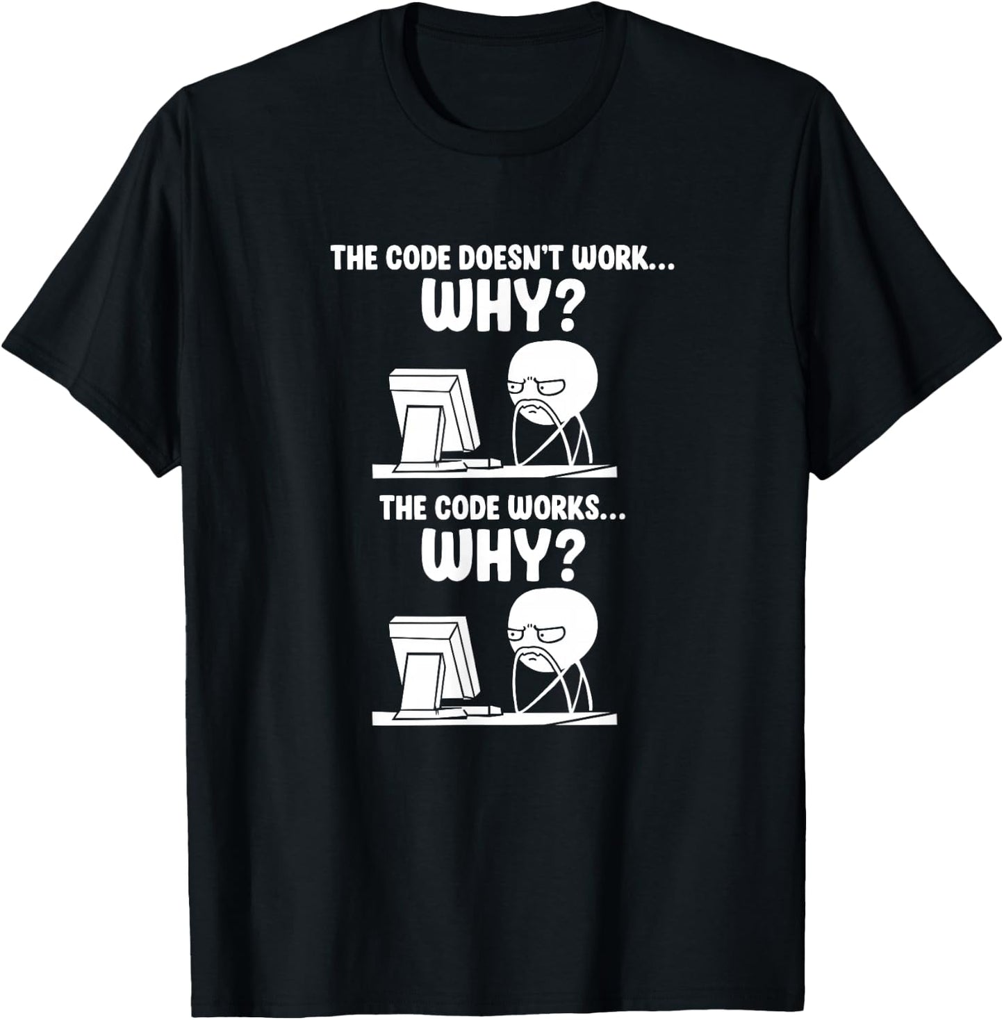 Computer Programmer Funny Programming Meme T-Shirt - T-Shirt | Black