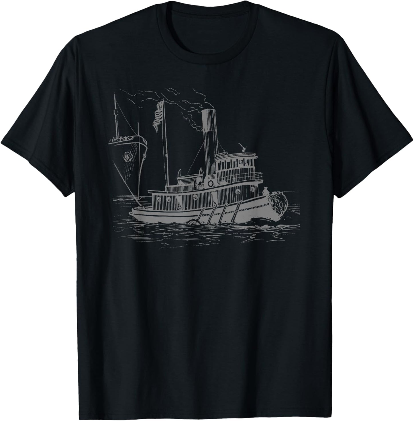 Tugboat Boat Captain T-Shirt - T-Shirt | Black