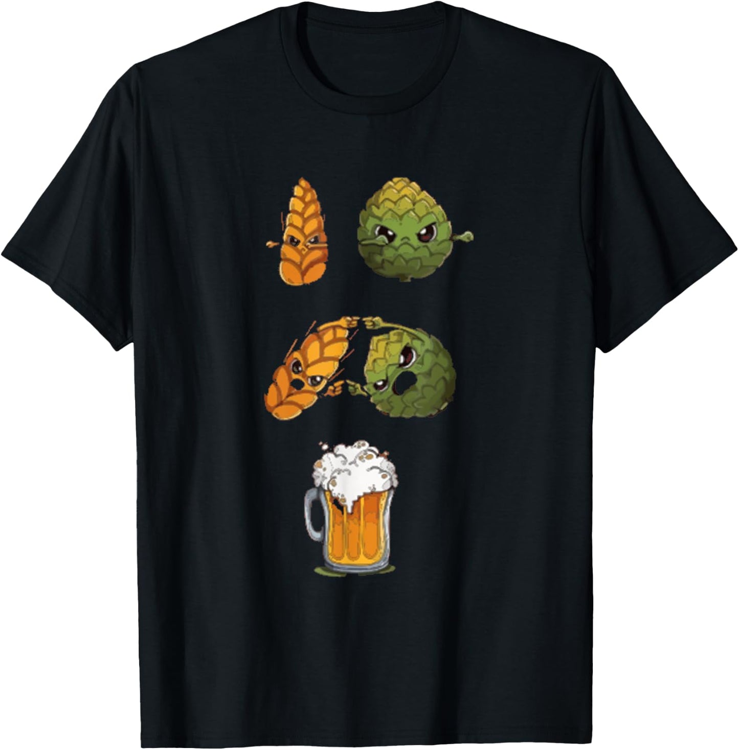 Vintage Hop Leaf Home Brewers & Lovers of Hoppy beer T-Shirt - T-Shirt | Black