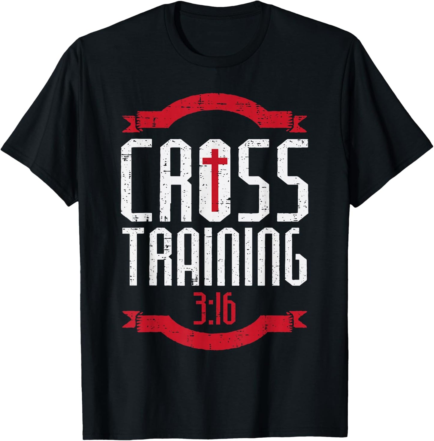 Cross Training 3:16 Workout Fitness Christian Men Women Kids T-Shirt - T-Shirt | Black