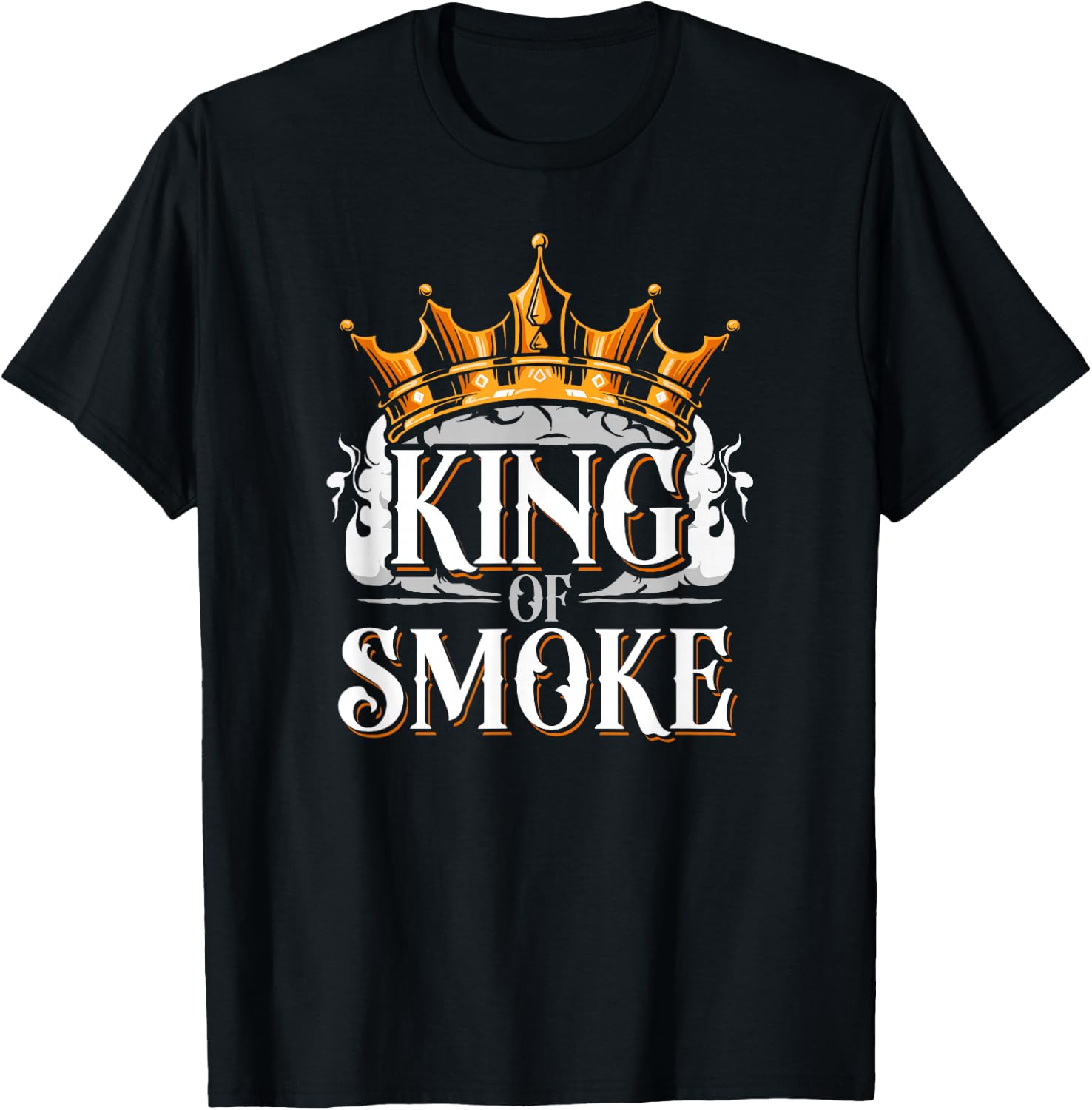 Cigar Smoking Vintage King Of Smoke T-Shirt - T-Shirt | Black