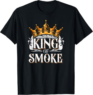 Cigar Smoking Vintage King Of Smoke T-Shirt - T-Shirt | Black