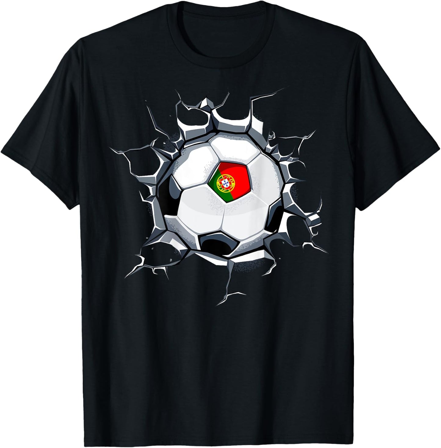 Portugal Soccer Fans Jersey Proud Portuguese Football Lovers T-Shirt - T-Shirt | Black