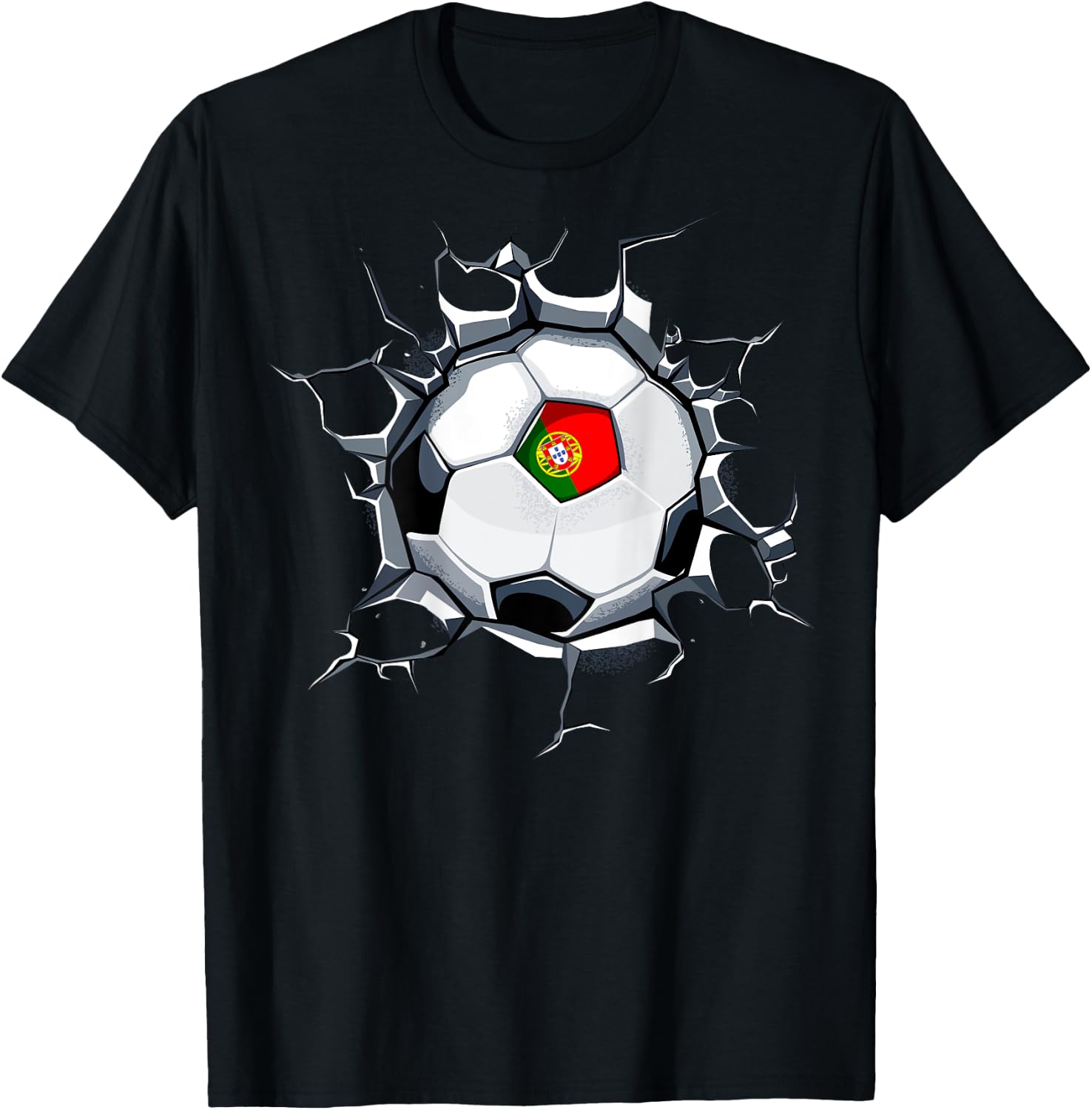 Portugal Soccer Fans Jersey Proud Portuguese Football Lovers T-Shirt - T-Shirt | Black