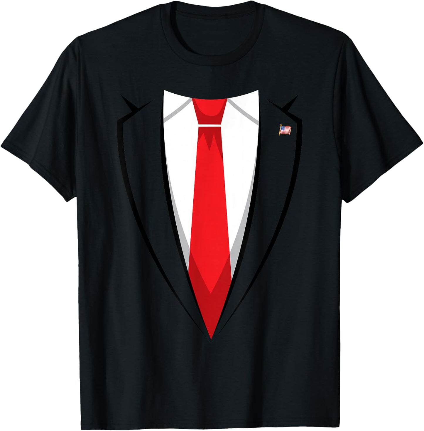 Halloween Trump Suit Shirt US President Easy Costume T-Shirt - T-Shirt | Black