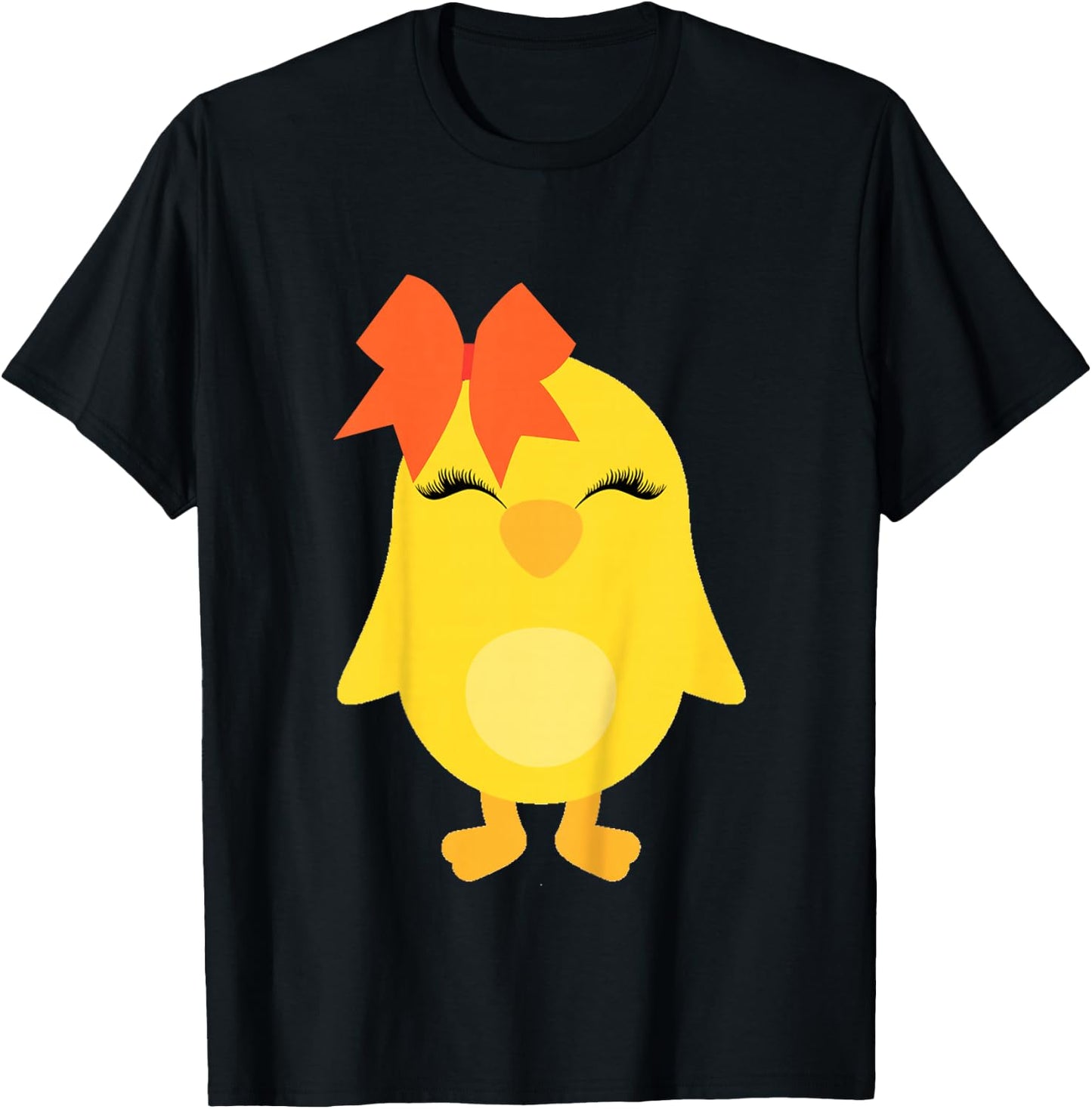 Chick with Bow for Girls Easter Toddler Baby Chicken T-Shirt - T-Shirt | Black