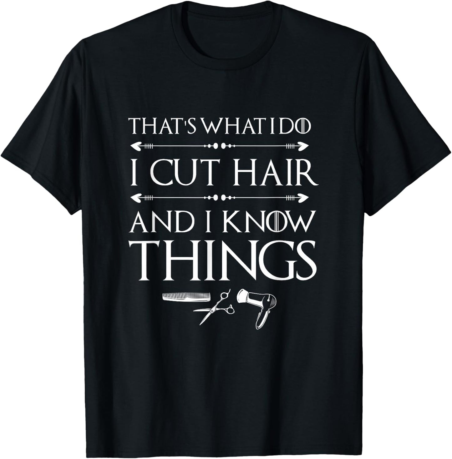 Funny Cosmetologist Scary Hairstylist & Hairdresser T-Shirt - T-Shirt | Black