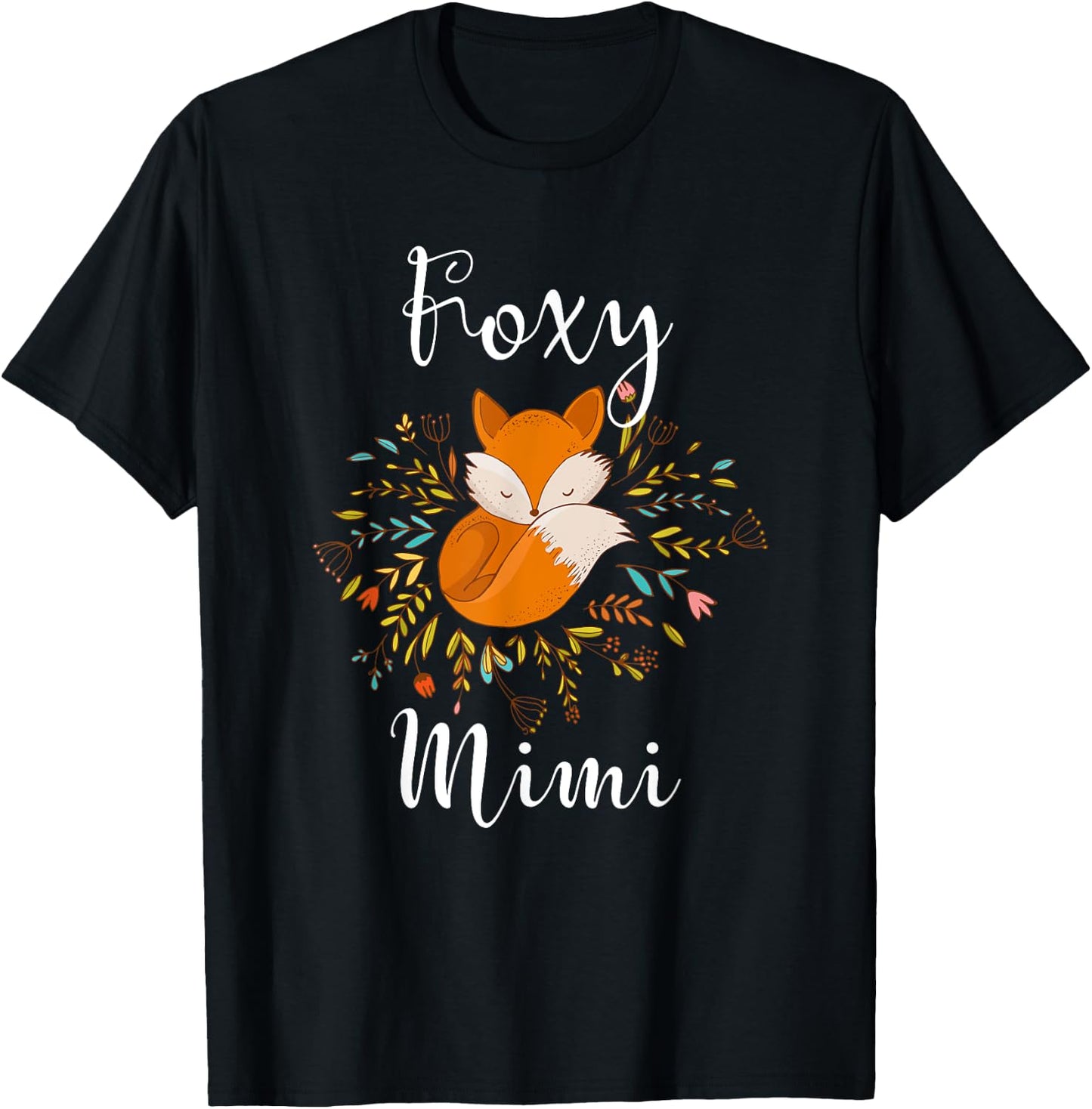 Foxy Mimi Grandmother Mother's Day Gift T-Shirt - T-Shirt | Black